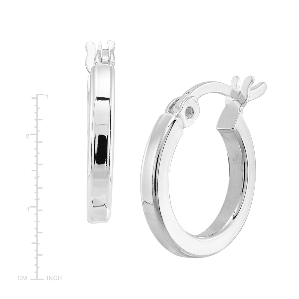 Silpada 'Squared Off' Hoop Earrings in Sterling Si