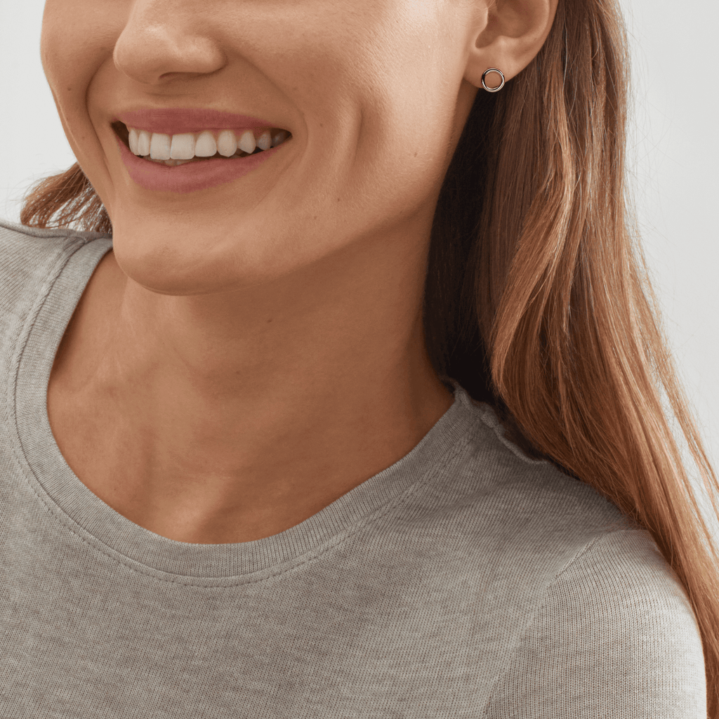 Silpada 'Karma' Open Circle Stud Earrings in Sterling Silver