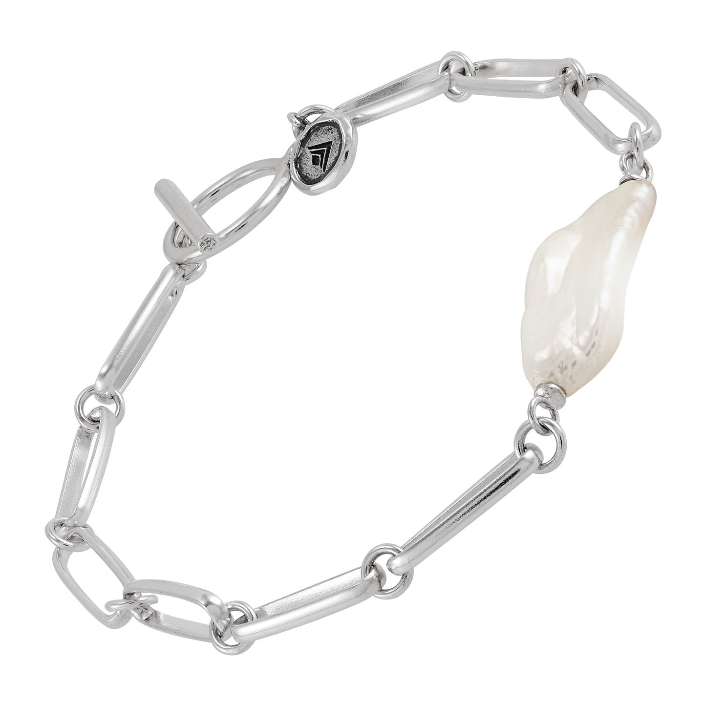 Silpada 'Daily Glory' Silver Freshwater Pearl Link Bracelet