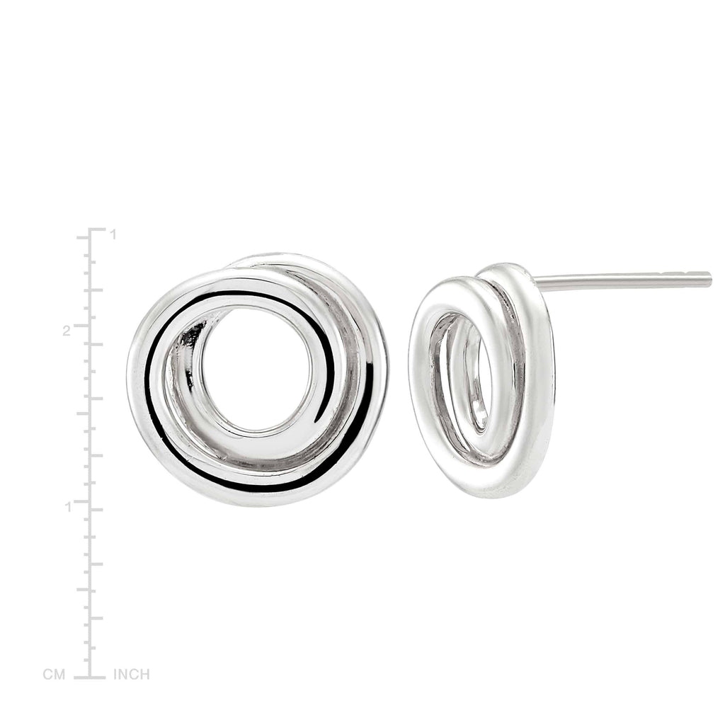 Silpada 'Karma Swirl' Stud Earrings in Sterling Si