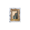 Varuna 4x6 Photo White and Blue Marbled Picture Frame