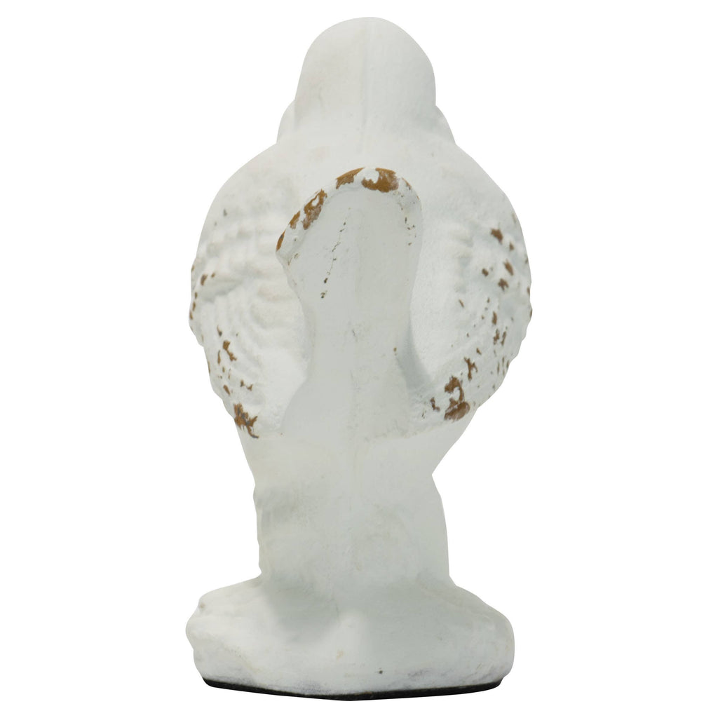 Flora White Vintage Antique Metal Bird Figurine