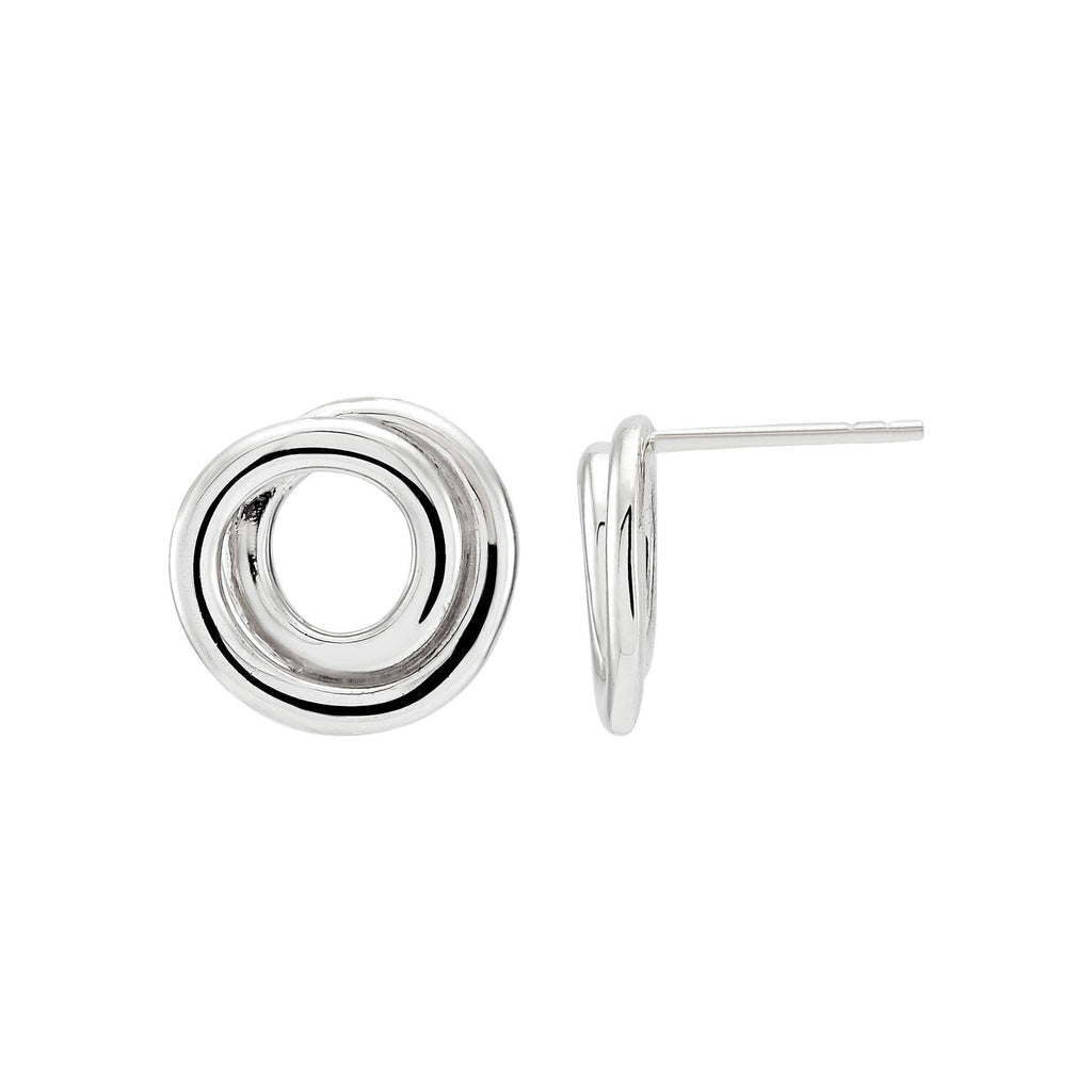 Silpada 'Karma Swirl' Stud Earrings in Sterling Si