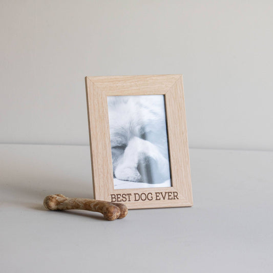 4x6 Photo "Best Dog Ever" Wood Picture Frame Dog Decor