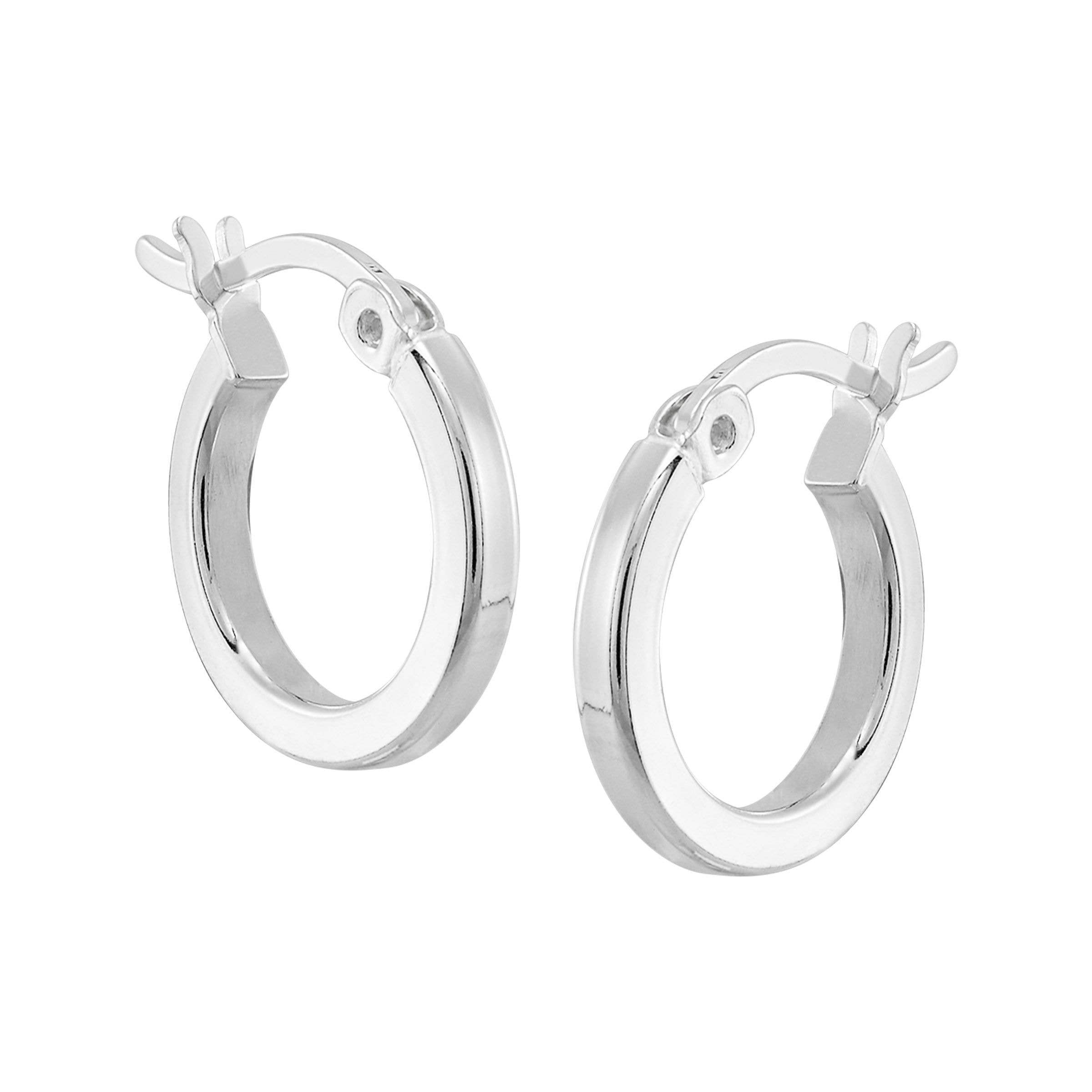 Silpada 'Squared Off' Hoop Earrings in Sterling Si