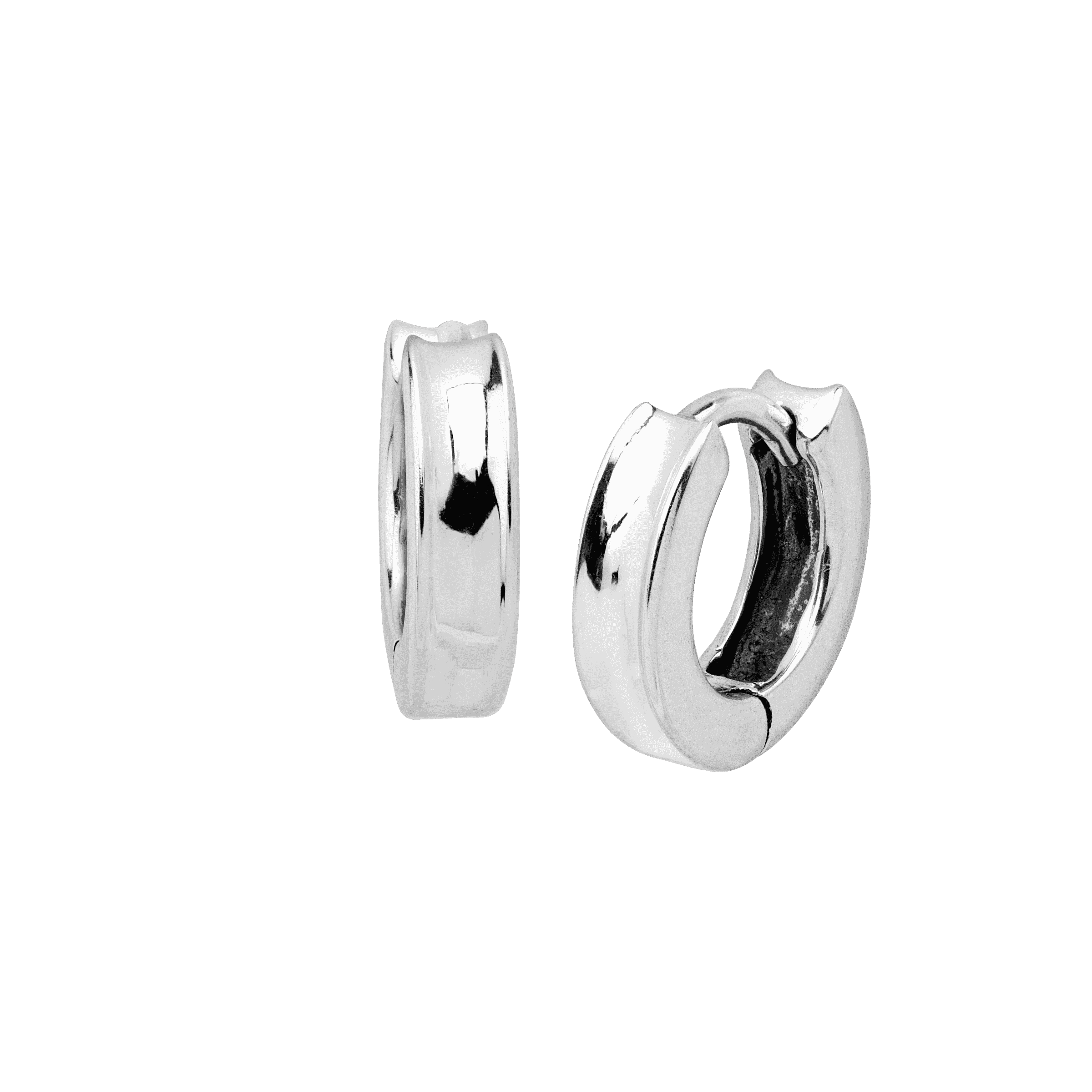 Silpada 'Soleil Concave' Huggie Hoop Earrings in  Silver