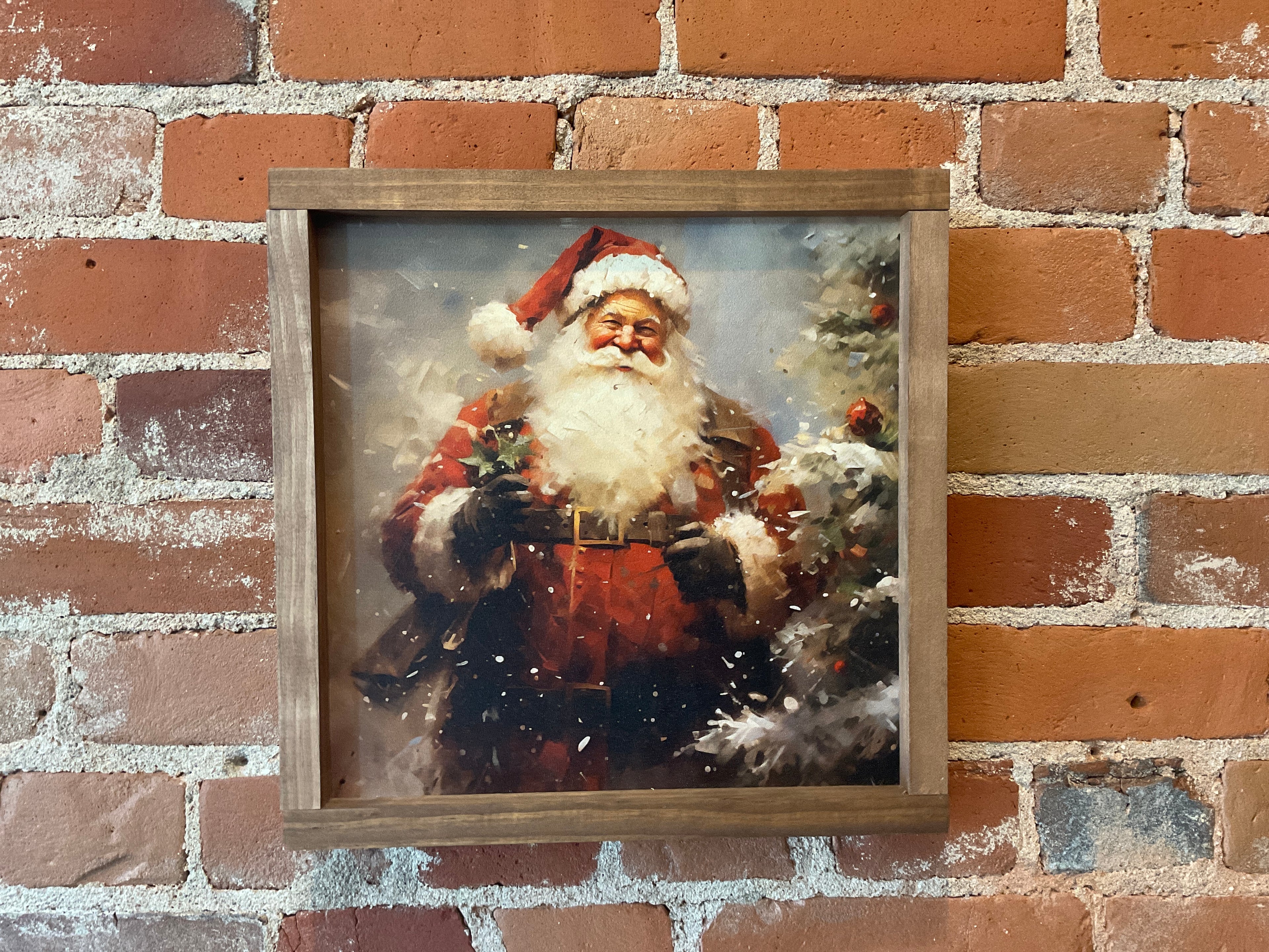 Vintage Santa 12x12 sign