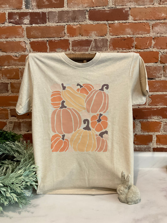 Abstract Pumpkin Adult Short Sleeve Tee